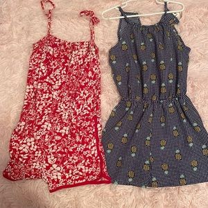 Two Rompers! Ready for spring break or perfect addition to any Easter basket